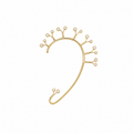 Solar Flare - 18K Gold Ear Cuff with Diamond