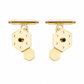 Sapphire Honeycomb Cell Cufflinks - 18K Gold with Blue Sapphire