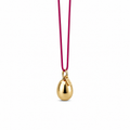 Minimalist Gold Metallic Pendant - Sterling Silver with Golden Lacquer