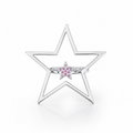 Twinkle Pulse - Sterling Silver (925) Ring with Pink Sapphires