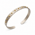 Dome Cuff - Sterling Silver (925), Gold (18k)  Open Cuff Bracelet for Men