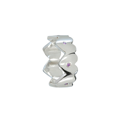 Lilac Echo - Sterling Silver Ring with Amethyst by Bed of Stones Jewelry
