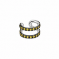 Lemon Light - Sterling Silver (925) Ear Cuff with Yellow Sapphires