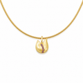 Amethyst Tulip Bloom - 18K Gold Pendant with Amethysts
