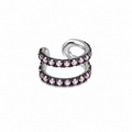 Pink Pulse - Sterling Silver (925) Ear Cuff with Pink Sapphires