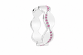 Rosé Wave Band - Sterling Silver with Pink Sapphires