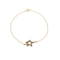 Midnight Spark - 18K Gold Bracelet with Blue Sapphires & Diamond