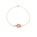 Stellar Bloom - 18K Gold Bracelet with Rubies & Diamond