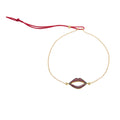 Lip Luxe Open Allure - 18K Gold Bracelet with Rubies
