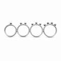 Pompon Parade - 925 Silver Connected Rings