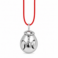 Silver Bow Drop - Baroque Freshwater Pearl Pendant in Sterling Silver (925)