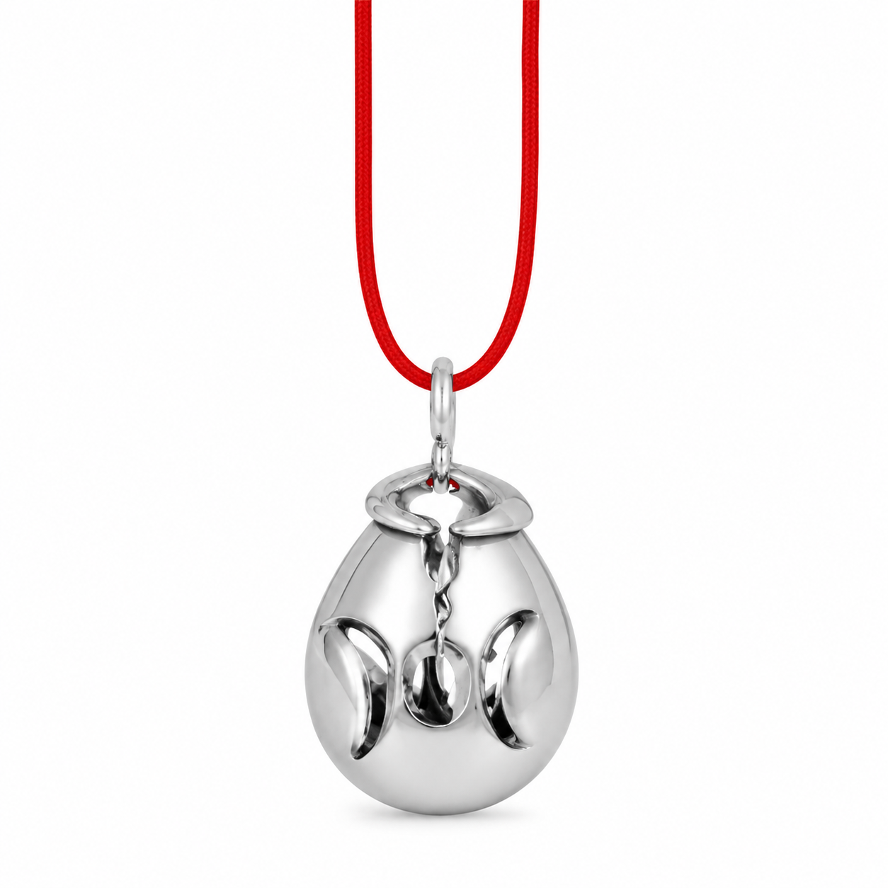 Silver Bow Drop - Baroque Freshwater Pearl Pendant in Sterling Silver (925) by Bed of Stones Jewelry

