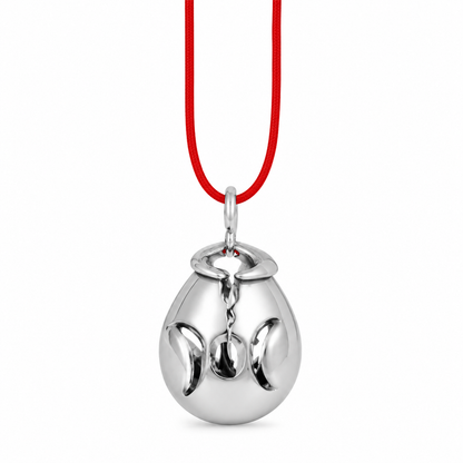 Silver Bow Drop - Baroque Freshwater Pearl Pendant in Sterling Silver (925) by Bed of Stones Jewelry

