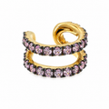 Pink Pulse - 18K Gold Ear Cuff with Pink Sapphires