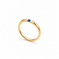Hidden Spark - 18K Gold Ring with Blue Sapphire