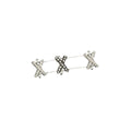 Diamond Link X Ring - 18K White Gold & Silver with White Diamonds