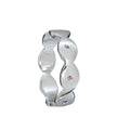 Dune Glint Band - Sterling Silver with Amethysts