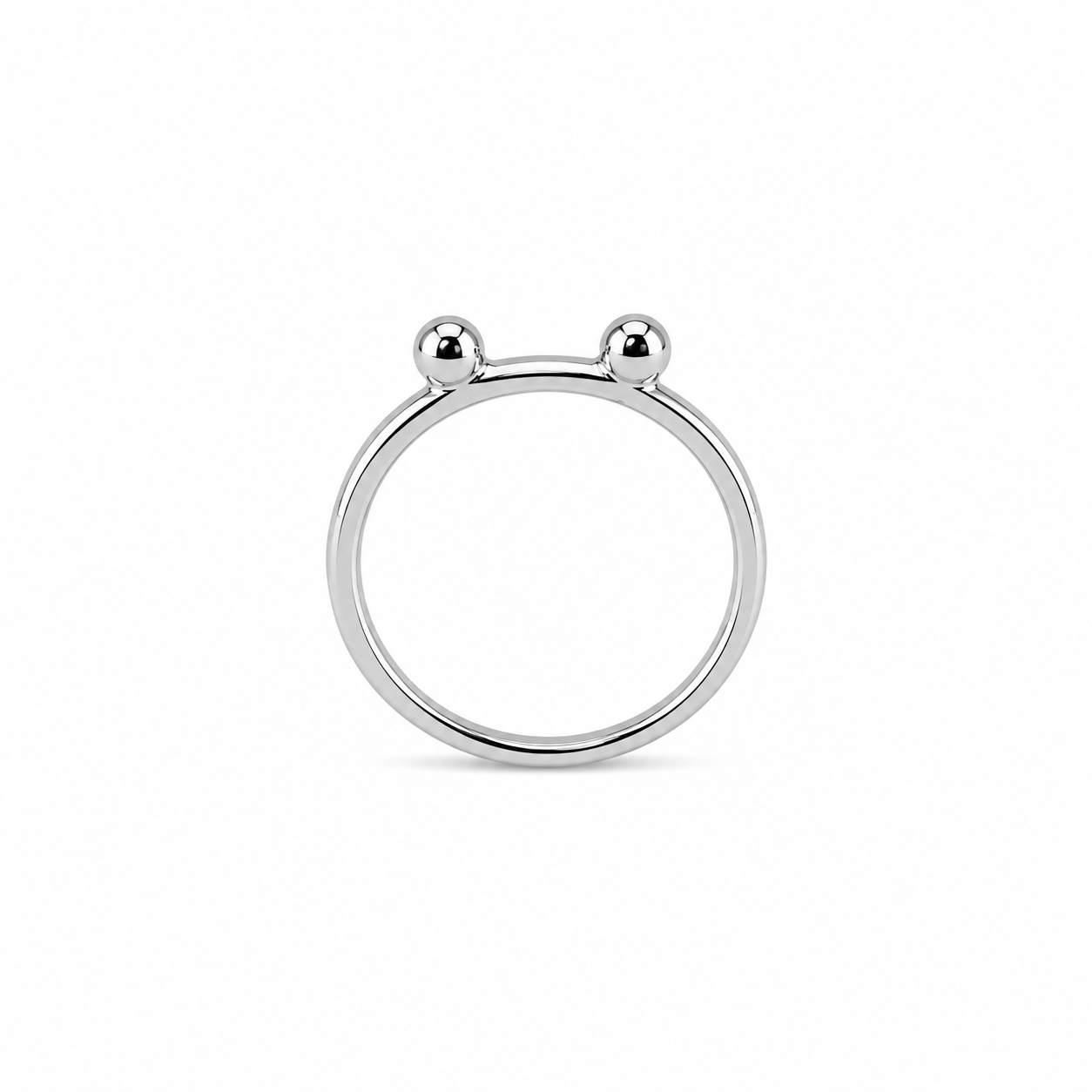 Dot Duo Ring - Sterling Silver by Bed of Stones Jewelry
