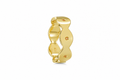 Dune Glint Band - Sterling Silver & 18K Gold Plated with Orange Sapphires