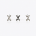Diamond Link X Ring - 18K White Gold & Silver with White Diamonds