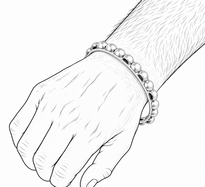 Goal Line - Sterling Silver Cuff Bracelet by Bed of Stones Jewelry, illustration showing wrist placement