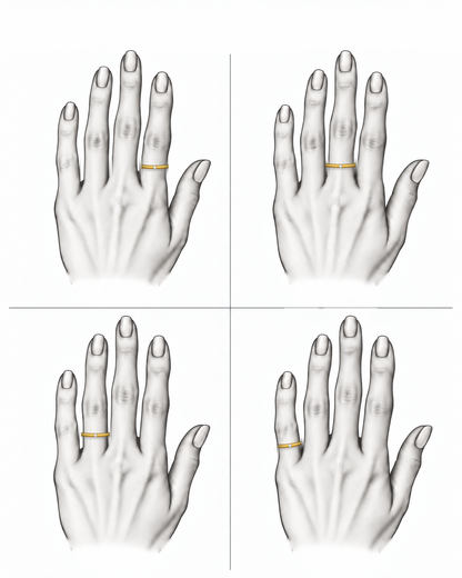Hidden Spark - 18K Gold Ring with Diamond by Bed of Stones Jewelry, illustration showing ring placement