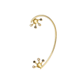 Nova Loop - 18K Gold Ear Cuff with Black & White Diamonds