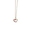 Rosé Heart - 18K Gold Pendant with Pink Sapphire & Diamond