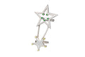 Starfall Duo - Sterling Silver (925) Ring with Tsavorite & Yellow Sapphires