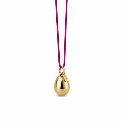 Minimalist Gold Metallic Pendant - Sterling Silver with Golden Lacquer by Bed of Stones Jewelry