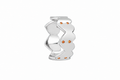 Orange Echo Heart Band - Sterling Silver with Orange Sapphires