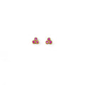 Pink Trillium - 18K Gold Earrings with Pink Sapphires
