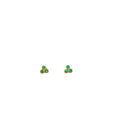 Tsavorite Trillium - 18K Gold Earrings with Tsavorite