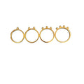 Pompon Parade - Sterling Silver (925) Connected Rings (Gold Plated)