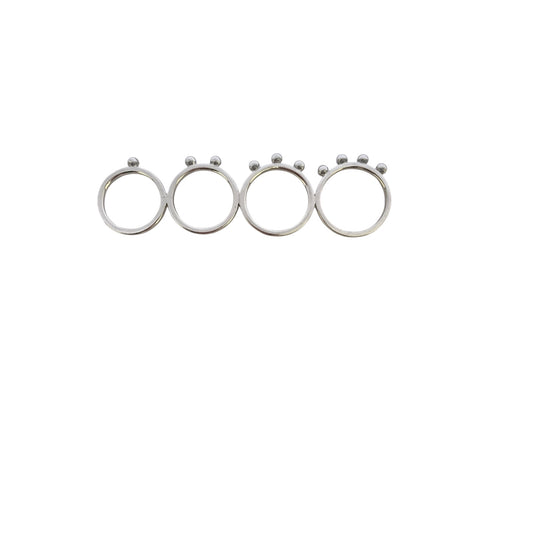 Four connected rings in Gold or Platinum plated Silver,925  δυνδεδεμενα δαχτυλιδια Επιπλατινωμενα η Επιχρυσωμενα Ασημι ,925