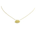 Lip Luxe - 18K Gold Pendant with White Diamonds