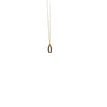 Blue Sapphire Oval Drop - 18K Gold Pendant with Blue Sapphire & Diamond