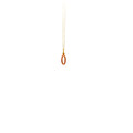 Crimson Oval Drop - 18K Gold Pendant with Rubies & White Diamonds