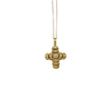 Divine Mosaic - 18K Gold Cross Pendant with Diamonds