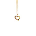 Rosé Heart - 18K Gold Pendant with Pink Sapphire