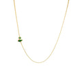 Stardust Chain - 18K Gold Cable Chain with Round & Navette Emeralds