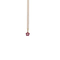 Rosette Charm - 18K Gold Pendant with Rubies