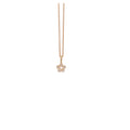 Rosette Charm - 18K Gold Pendant with White Diamonds