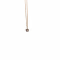 Rosette Charm - 18K Gold Pendant with Blue Sapphire