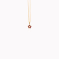 Rosette Charm - 18K Gold Pendant with Amethyst