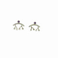 Violet Swing Studs - Sterling Silver (925) with Amethyst