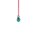 Minimalist Green Metallic Pendant - Sterling Silver with Green Lacquer
