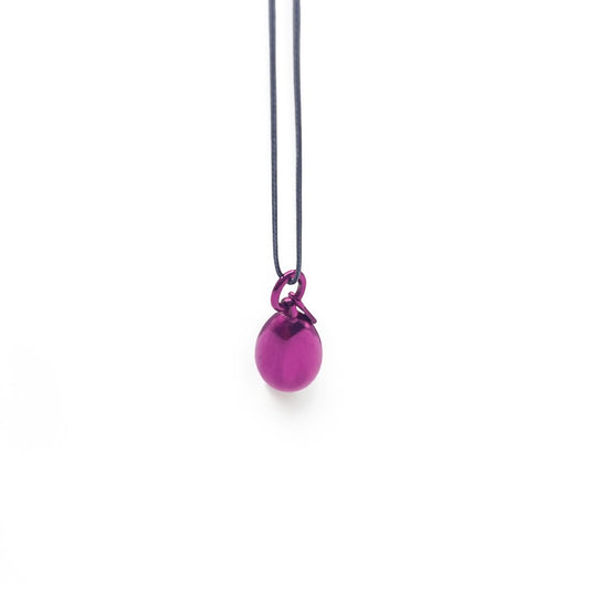 Modern silver  spherical pendant on black thread necklace  Μοντέρνο ασημένιο σφαιρικό μενταγιόν σε μαύρη κλωστή κολιέ