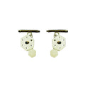 Sapphire Honeycomb Cell Cufflinks - 18K Gold with Blue Sapphire