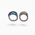 Duo Wave Band - Sterling Silver with Enamel